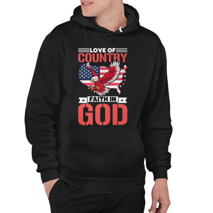Love Of Country Faith In God   Hoodie