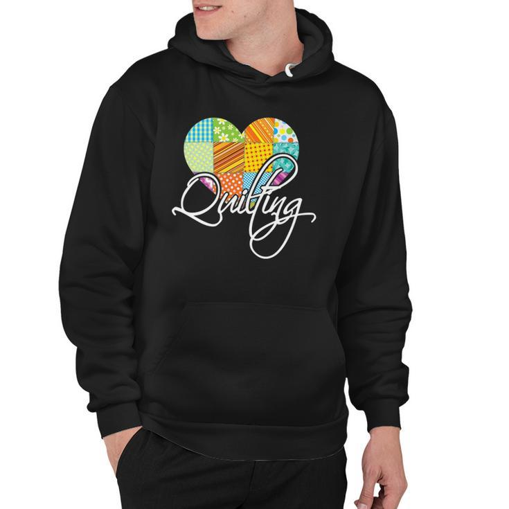 Love Quilting Heart Quilting Hoodie
