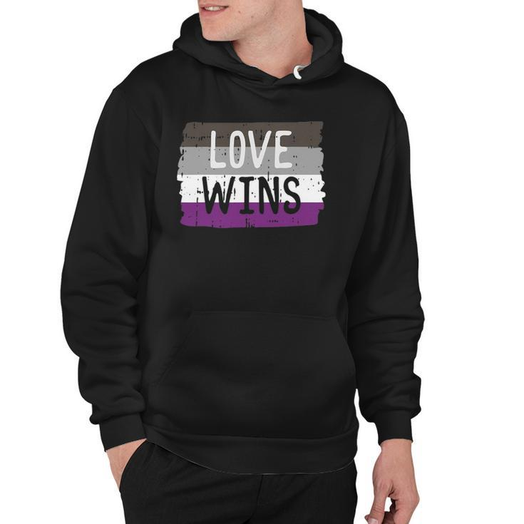 Love Wins Funny Lgbt Asexual Gay Pride Flag Colors Gift Hoodie