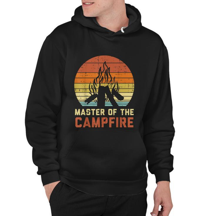 Master Of The Campfire Sunset Retro Bonfire Camping Camper  Hoodie