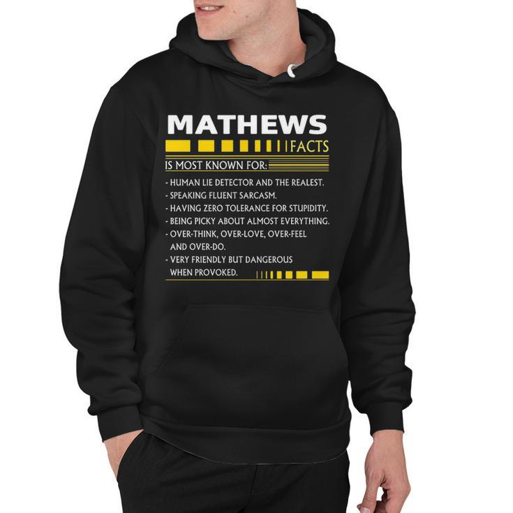 Mathews Name Gift   Mathews Facts Hoodie