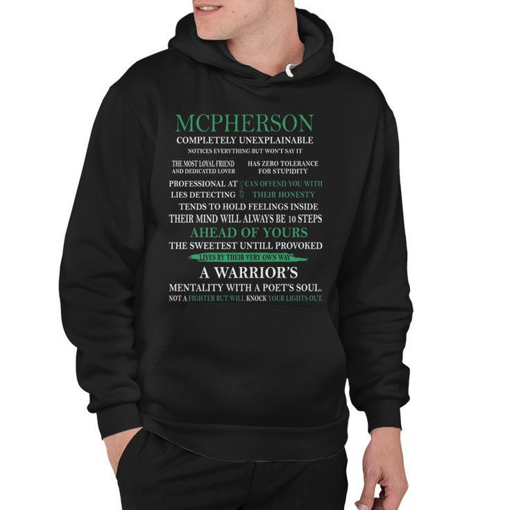 Mcpherson Name Gift   Mcpherson Completely Unexplainable Hoodie