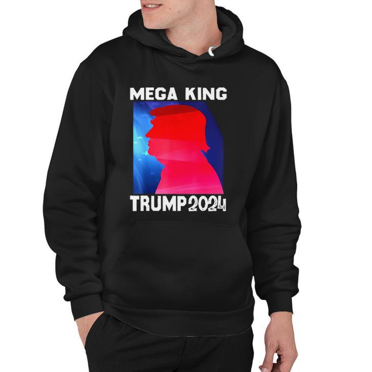 Mega King Usa Flag Proud Ultra Maga Trump 2024 Anti Biden Hoodie
