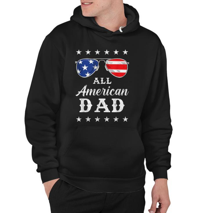 Mens All American Dad 4Th Of July Sunglasses And Stars Hoodie