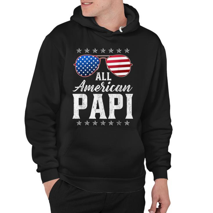 Mens All American Papi 4Th Of July  Fathers Day Papi Gift  Hoodie