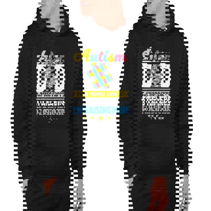 Mens Autism Dad Some People Look Up To Their Heroes Autism Hoodie