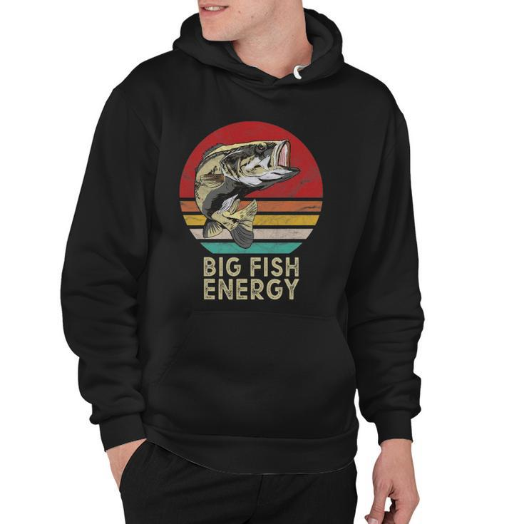 Mens Big Fish Energy Fishing Gifts For Men Dads Hoodie