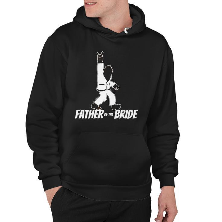 Mens Bigfoot Rock And Roll Wedding Party Gift For Father Of Bride  Hoodie