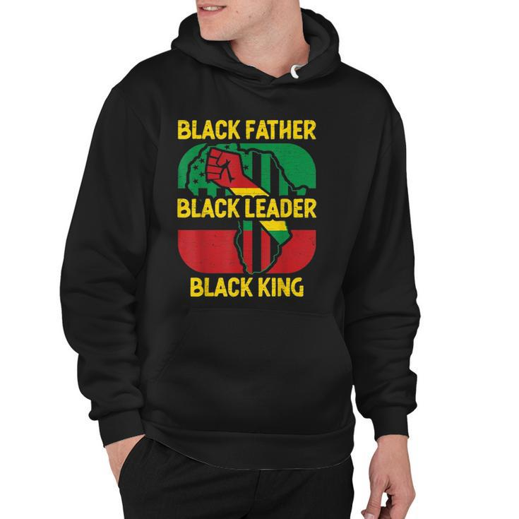 Mens Black Father Black Leader Black King Dad Hoodie