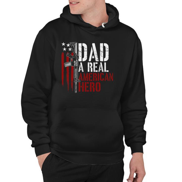 Mens Dad A Real American Hero Daddy Gun Rights Ar-15 Ver2 Hoodie