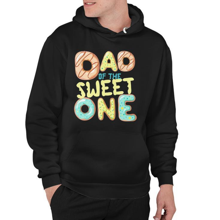 Mens Dad Of The Sweet One Donut Matching Family Donut Hoodie