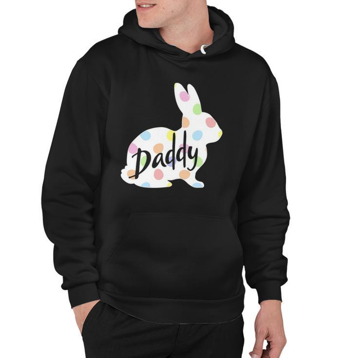 Mens Daddy Bunny Easter Egg Polka Dot Bunny Rabbit Father Dad Hoodie