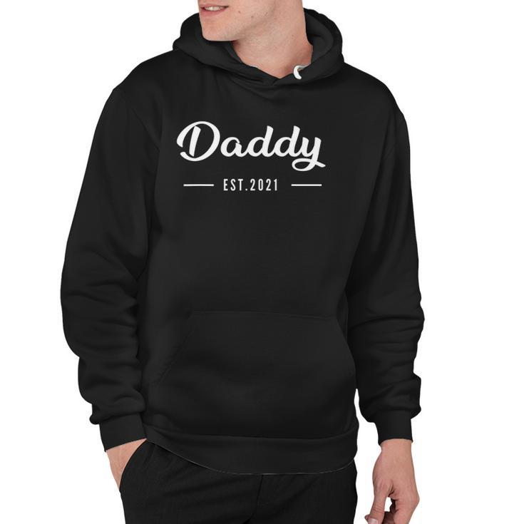 Mens Daddy Established 2021 New Dad Gift Hoodie