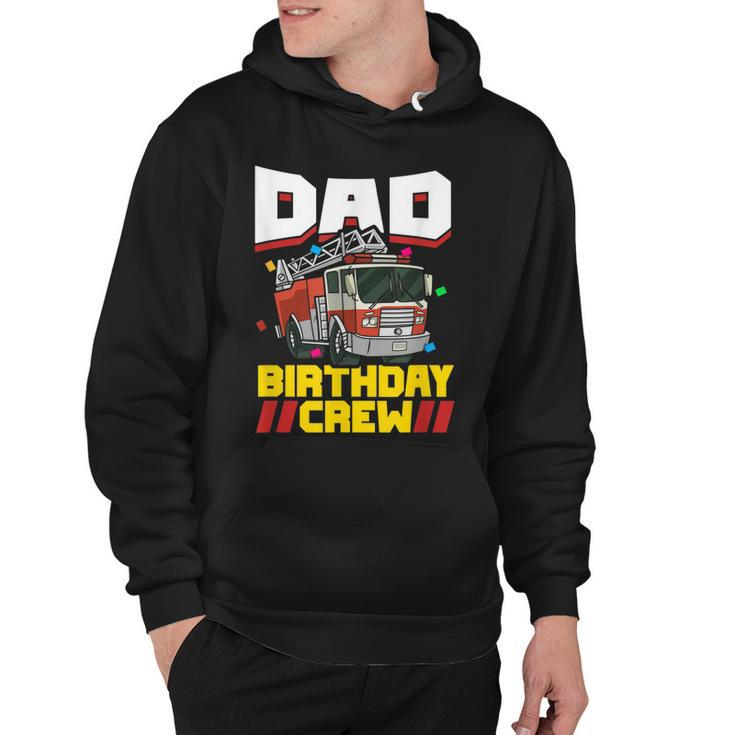 Mens Fire Truck Firefighter Party Dad Birthday Crew  Hoodie
