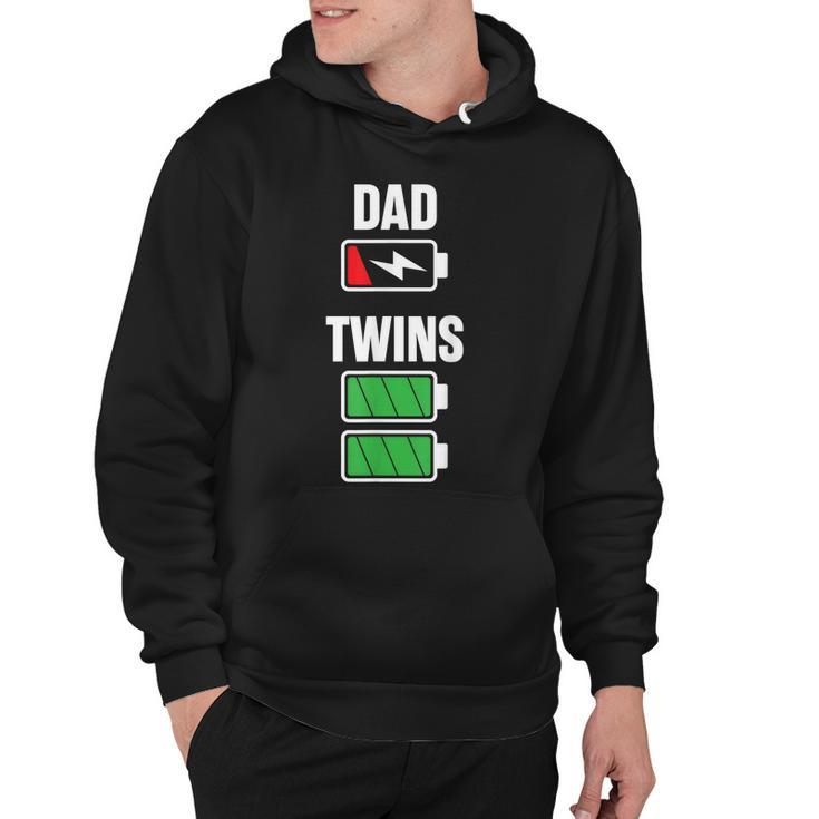 Mens Funny Dad Fathers Day Birthday Twins Twin Dad  Hoodie