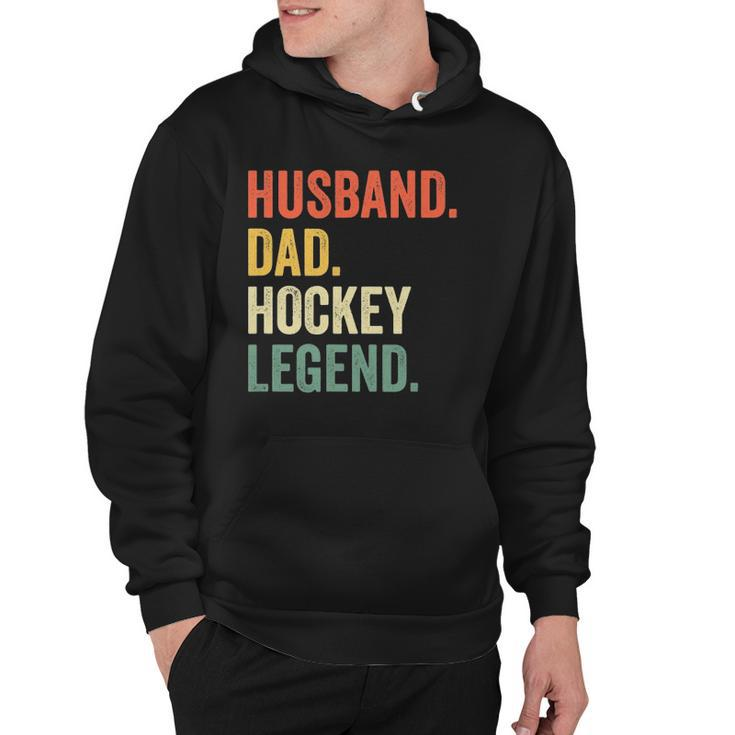 Mens Funny Hockey Player Husband Dad Hockey Legend Vintage Hoodie