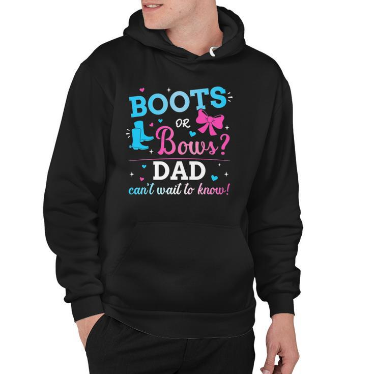Mens Gender Reveal Boots Or Bows Dad Matching Baby Party Hoodie