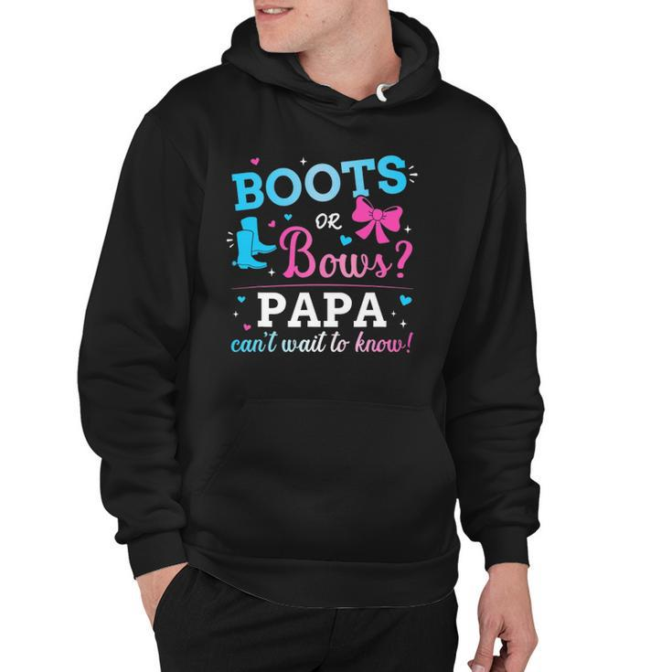 Mens Gender Reveal Boots Or Bows Papa Matching Baby Party Hoodie