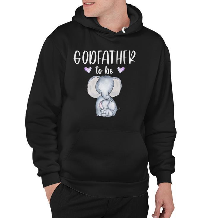 Mens Godfather To Be Elephant Baby Shower Hoodie