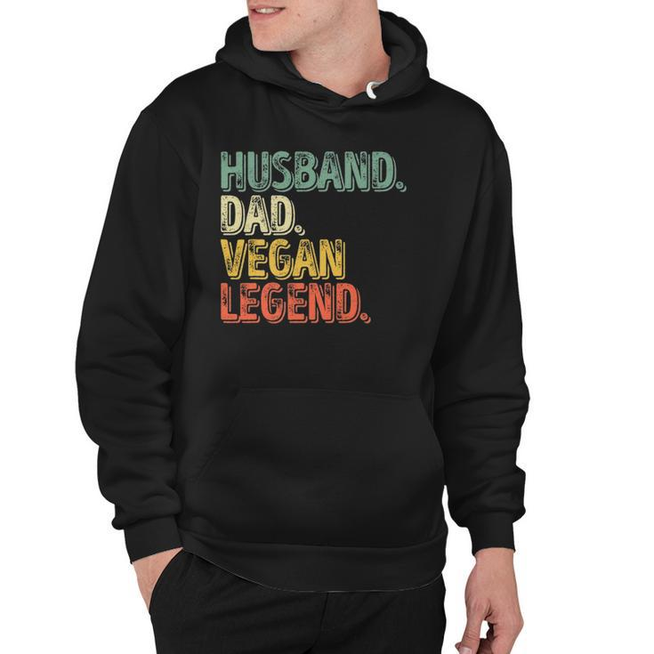 Mens Husband Dad Vegan Legend  Funny Fathers Day Hoodie