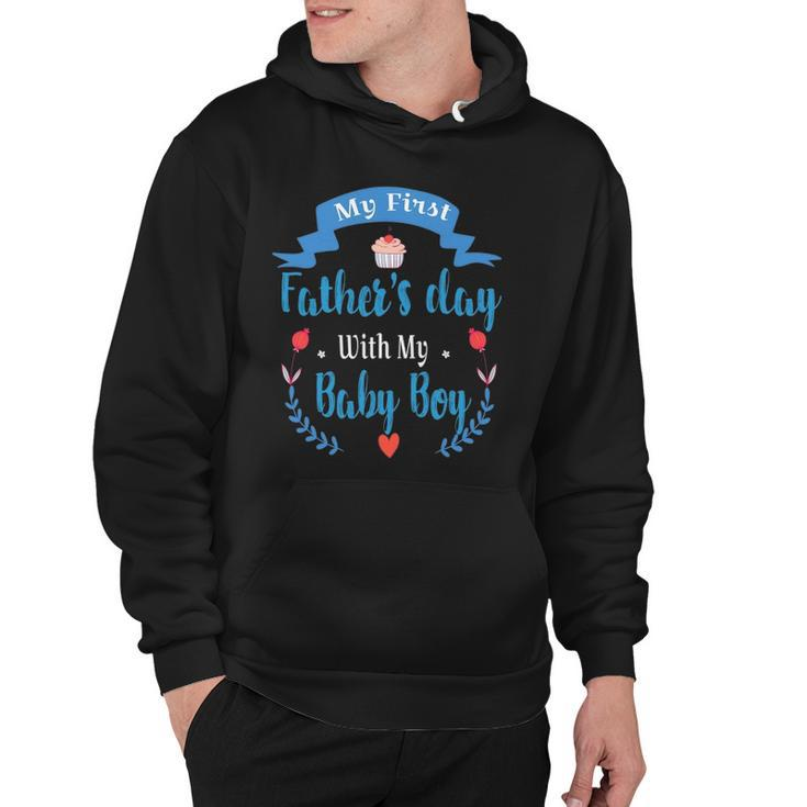 Mens My 1St Fathers Day Baby Boy Outfit New Daddy First Time Dad Hoodie