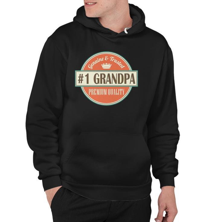 Mens Number 1 Grandpa 1 Grandfather Fathers Day Gift Hoodie