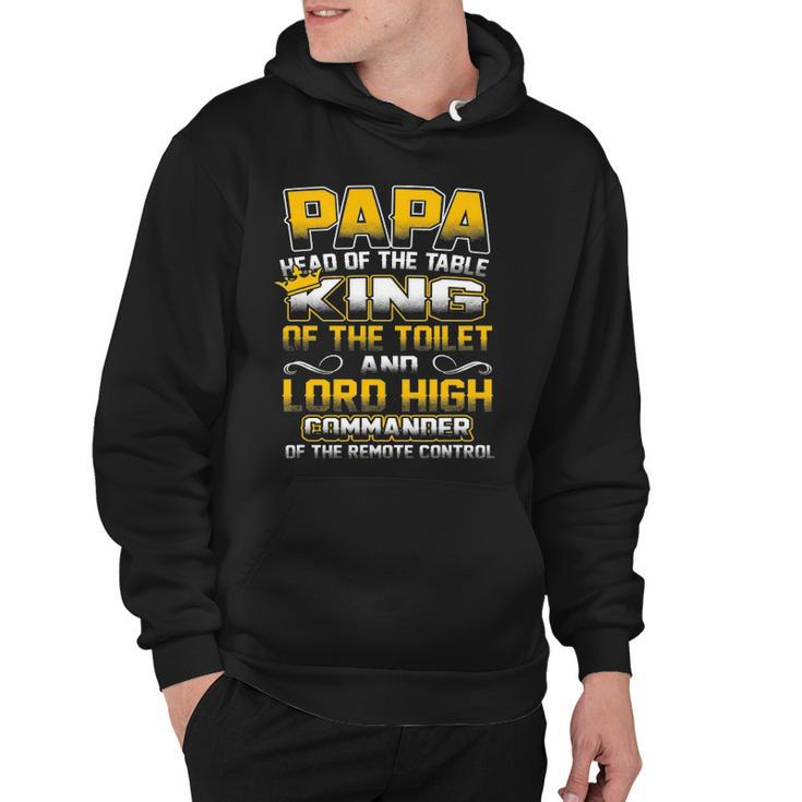 Mens Papa Head Of The Table King Of The Toilet - Fathers Gift Hoodie