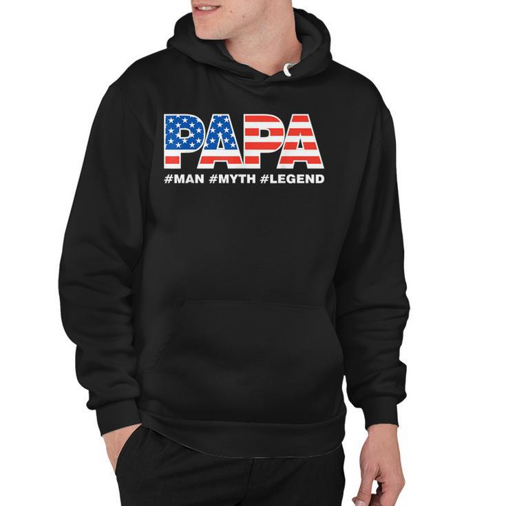 Mens Papa Man Myth Legend Dad Father Funny Fathers Day  Hoodie