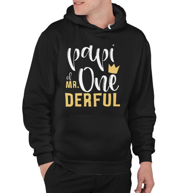 Mens Papi Of Mr Onederful 1St Birthday First One-Derful Matching Hoodie
