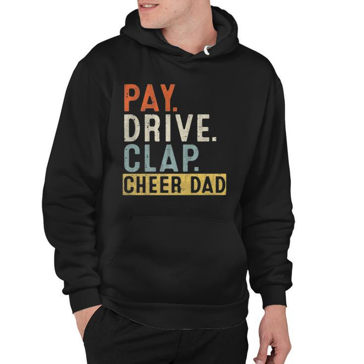 Mens Pay Drive Clap Cheer Dad Cheerleading Father Day Cheerleader  Hoodie