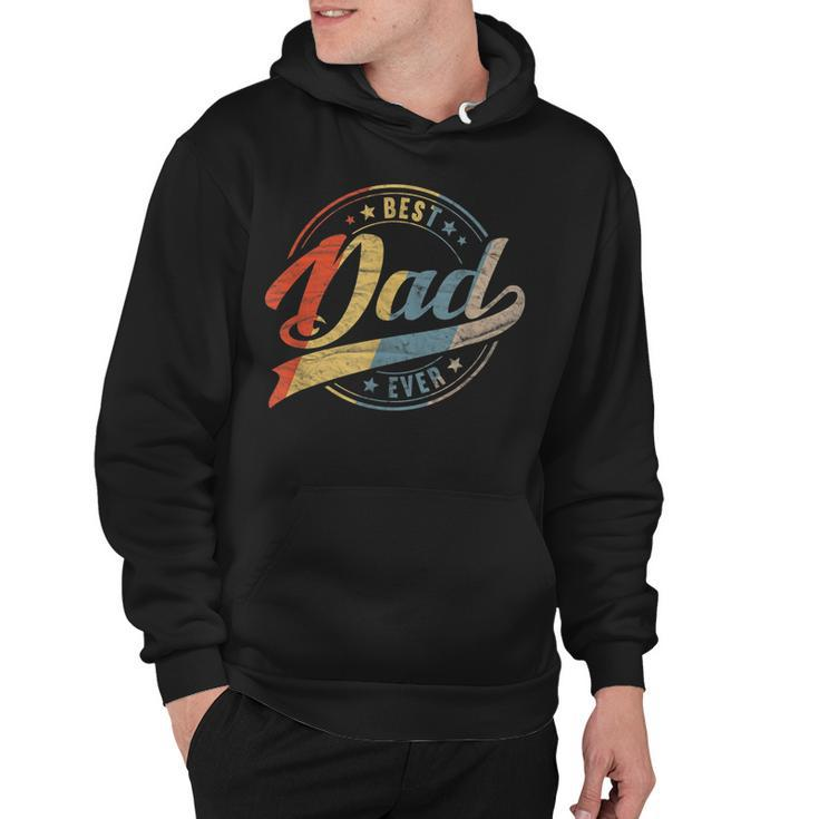 Mens Retro Vintage Best Dad Ever Father Daddy Fathers Day Gift  Hoodie