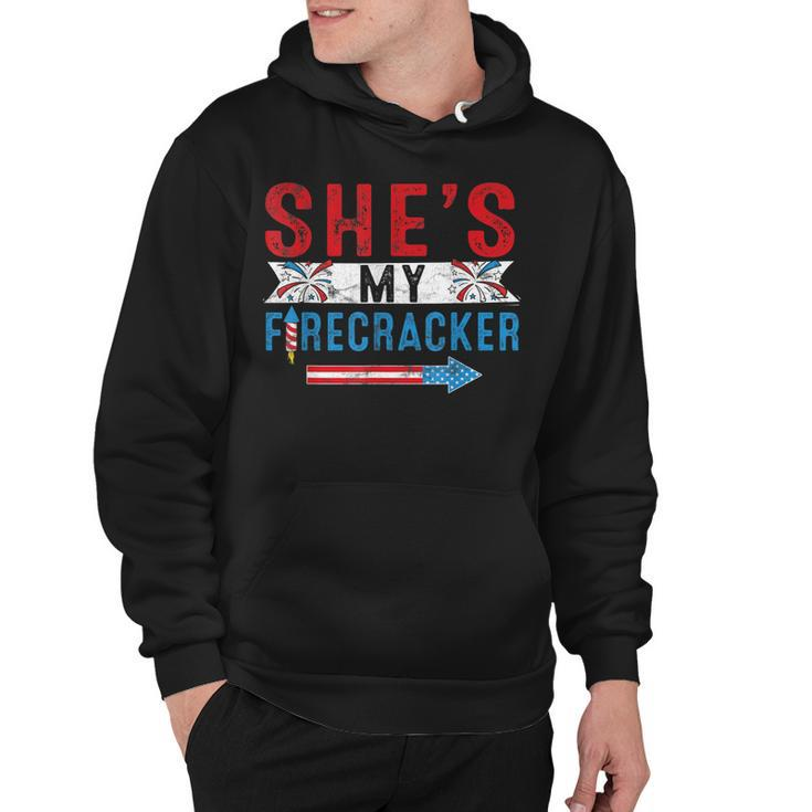 Mens Shes My Firecracker Funny 4Th July Matching Couples For Him  Hoodie