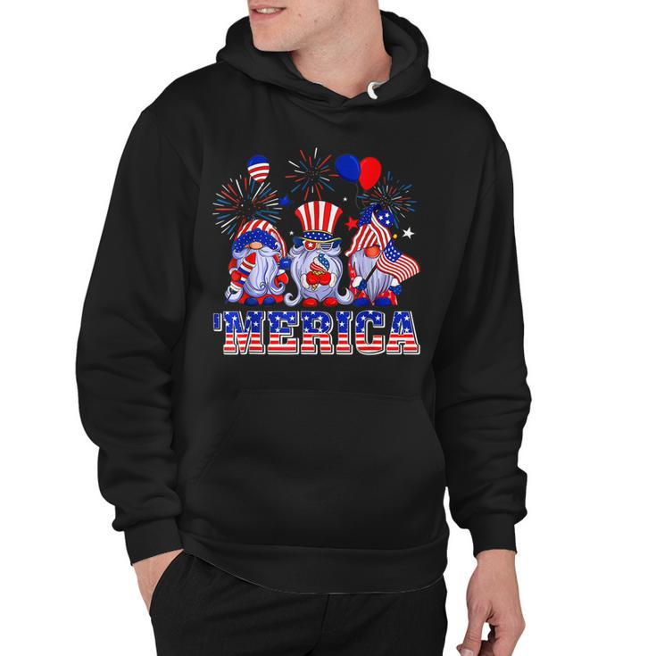 Merica Gnomes Happy 4Th Of July Us Flag Independence Day  Hoodie