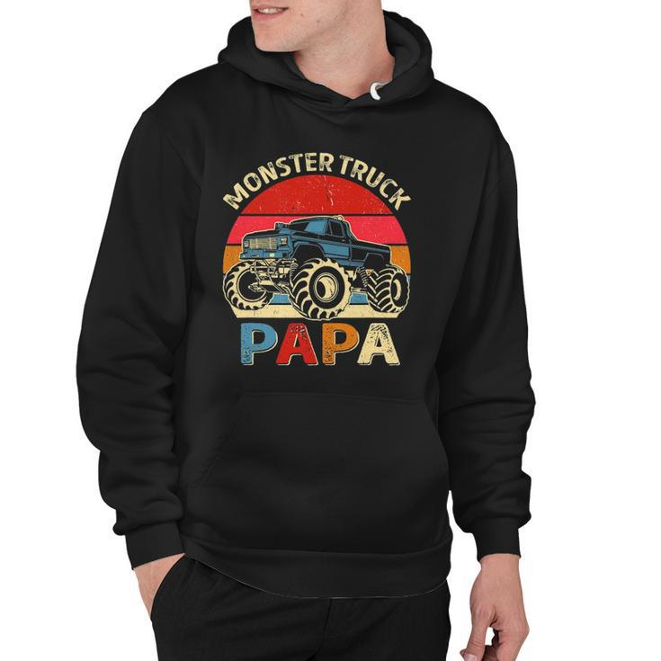 Monster Truck Papa Matching Family Birthday Party Hoodie