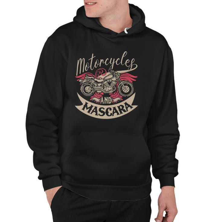 Motorcycles And Mascara Clothes Moped Chopper Motocross Hoodie