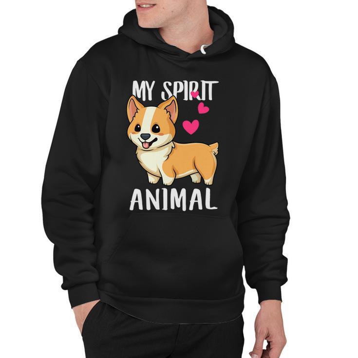 My Spirit Animal Corgi Dog Love-R Dad Mom Boy Girl Funny Hoodie