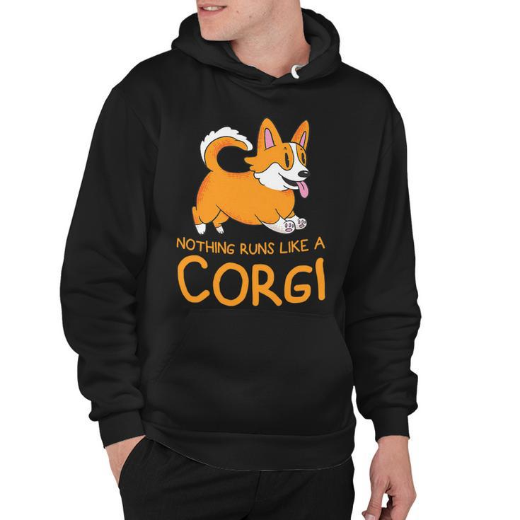Nothing Runs Like A Corgi Funny Animal Pet Dog Lover V6 Hoodie