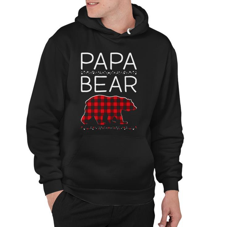 Papa Bear Christmas Pajamas Matching Family Plaid Men Hoodie