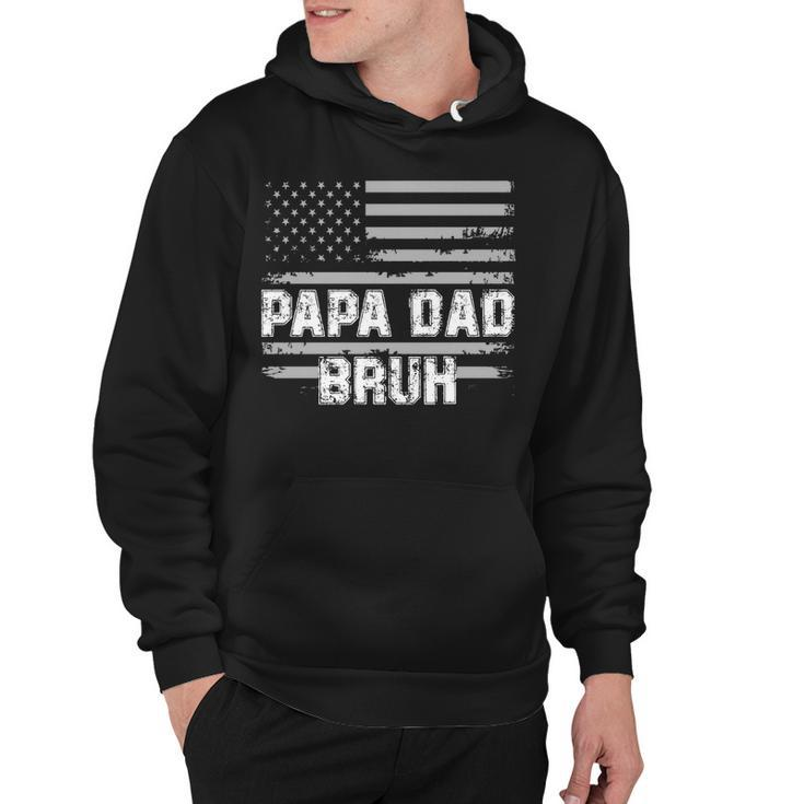 Papa Dad Bruh Fathers Day 4Th Of July Us Flag Vintage 2022   Hoodie