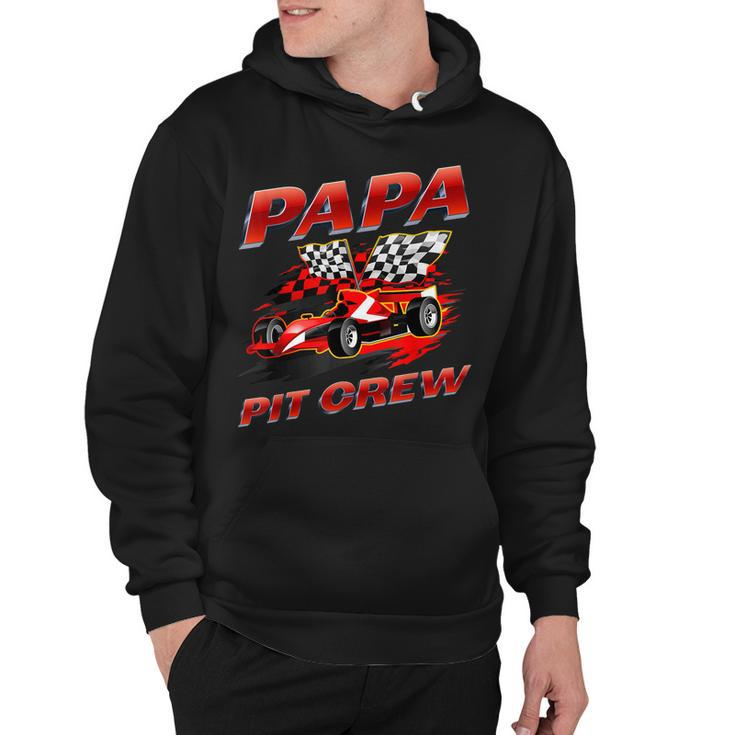 Papa Pit Crew Race Car Birthday Party Racing Family  Hoodie