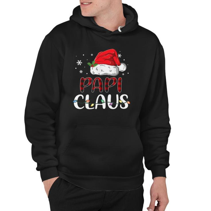Papi Claus Christmas Santa Hat Buffalo Matching Family Hoodie