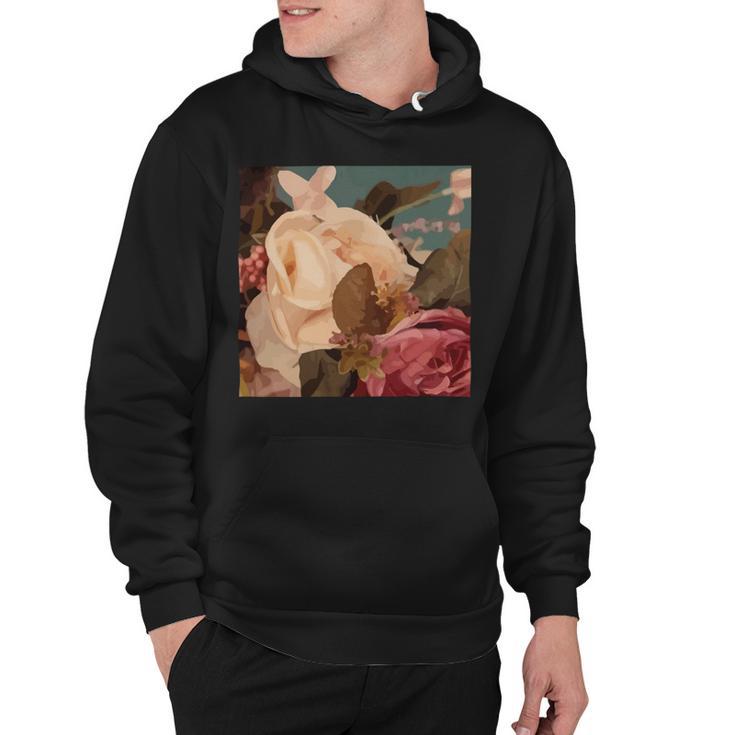 Pastel Roses Scandinavian Art Modern Art Minimalistic Blush Pink Hoodie