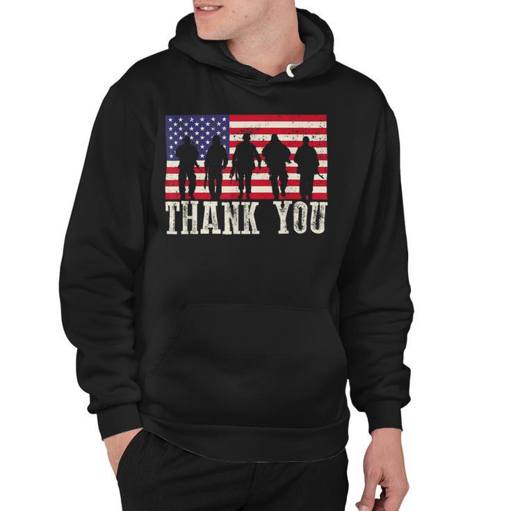 Patriotic American Flag Thank You For Men Women Kid Girl Boy Hoodie