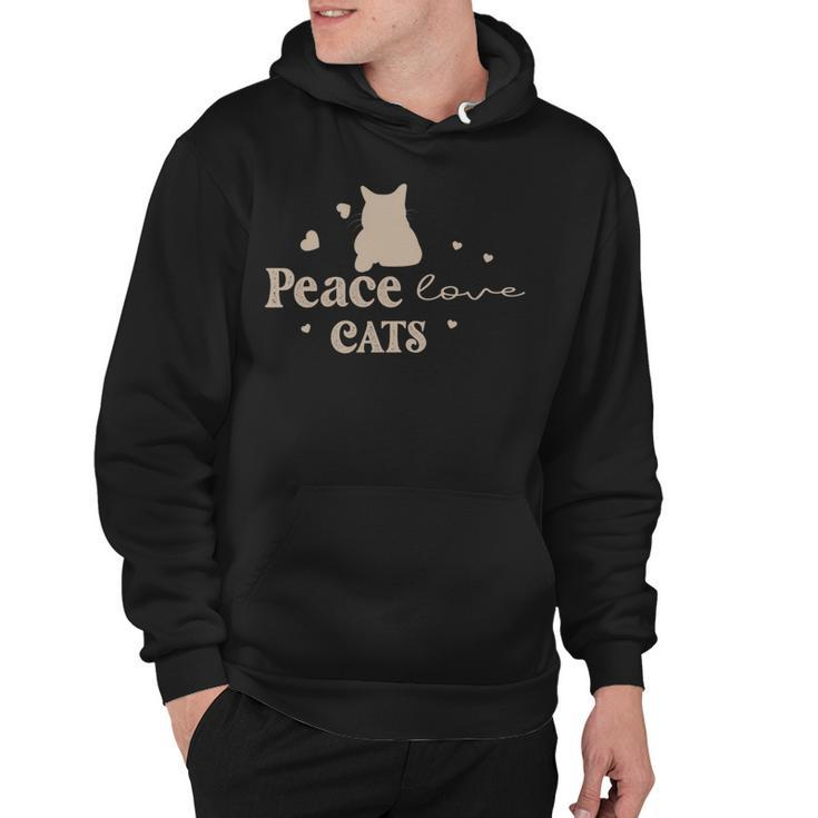 Peace Love Cats  Animal Lover  Gift For Cat Lover Hoodie
