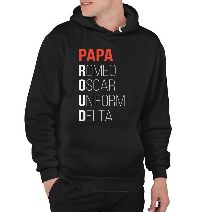 Phonetic Alphabet Proud Papa Tee I Army Dad Fathers Day Gift Hoodie