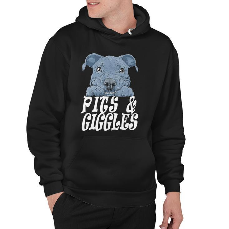 Pitbull Pibble Mom Dad Pits And Giggles Gift Hoodie