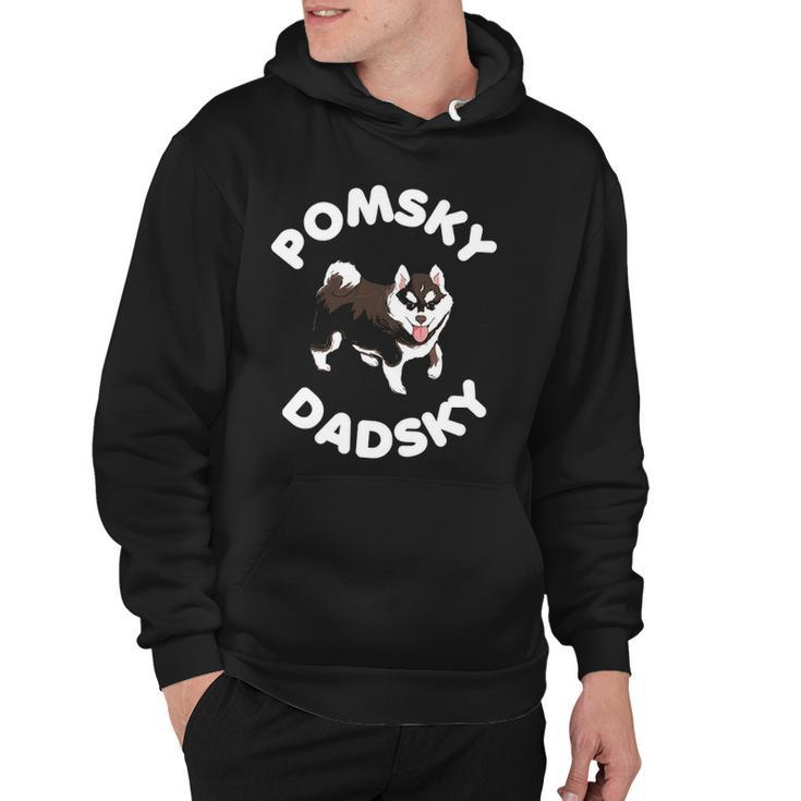 Pomsky Dadsky For Dog Pet Dad Fathers Day Hoodie