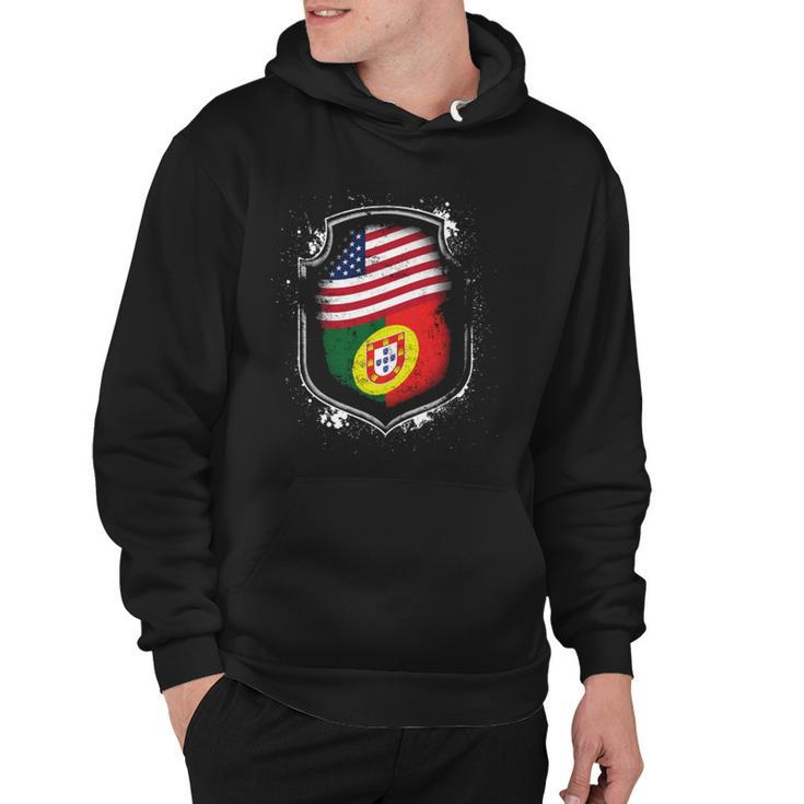 Portuguese American Flags Of Portugal And America  Hoodie