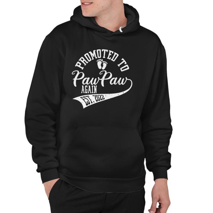 Promoted To Pawpaw Again 2022 Cute New Daddy For Men Hoodie
