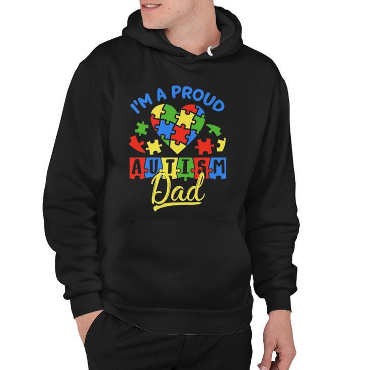 Proud Autism Dad Awareness Father Day Autistic Son Daughter Hoodie